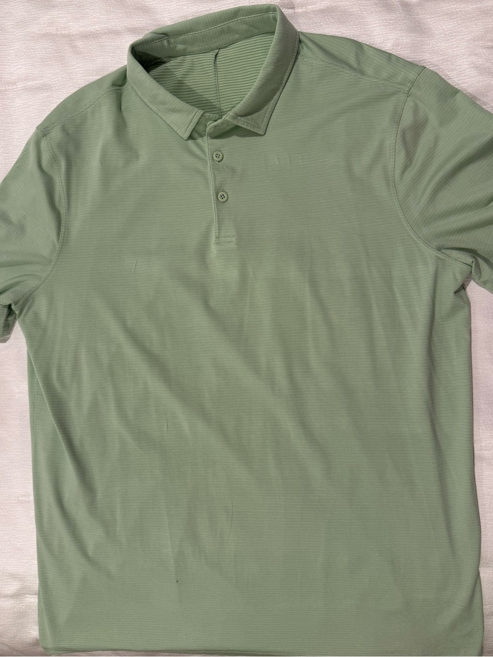 Lulu Lemon Men's Light Green Polo Shirt